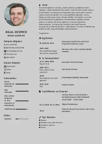 Kuaför Cv Örnekleri cv indir